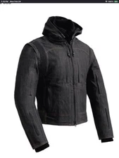 Rybak 100% Leather Mens 4 In 1 Biker Club Riding Jacket. Black Size L NWT