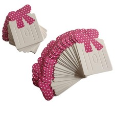 Lovely Bowknot Hair Clip Display Cards, Rectangle Hair Bows Paper Cardboard f...
