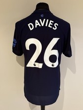 Tom Davies Match Worn Everton Shirt Vs Manchester City Umbro