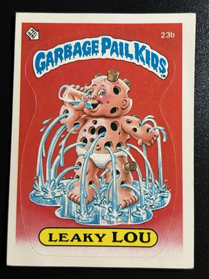 #ad 1985 Topps Garbage Pail Kids Card GPK First Series 1 OS1 23b Leaky Lou GLOSSY $19.99