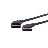 Scart Steuerkabel Stecker Auf Stecker Geschirmt Gerade Rundkabel 1,5M Schwarz
