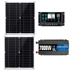 Complete 7000W Off-Grid Solar Kit 7000W Inverter 2pcs 300W Solar Panels