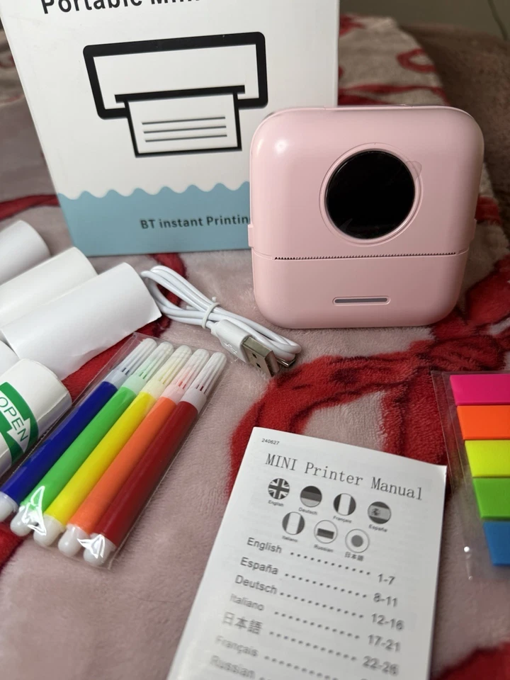 HuiJuKeJi Mini Sticker Printer Bluetooth Smart Pocket Inkless Thermal Printer - Image 3 of 4