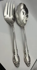 Holmes & Edward’s Silver Fashion Silverplate 2 Pc Casserole Spoon And Meat Fork