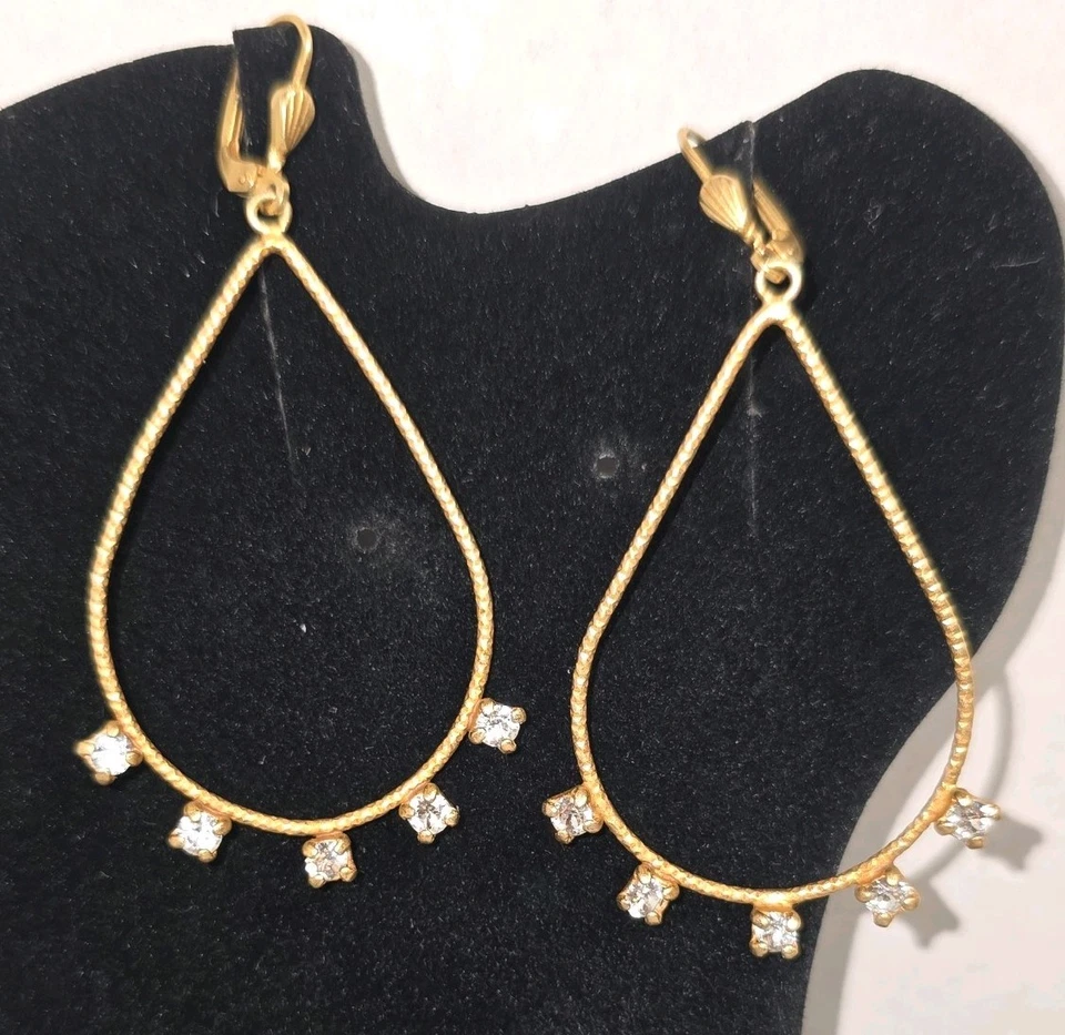 Серьги-кольца с кристаллами Catherine Popesco - Изображение 2 из 4