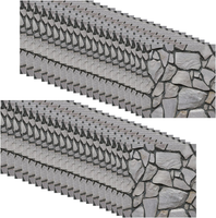 40 StüCk 3D Wandpaneele Steinoptik Selbstklebend, 30 × 30 Cm Wandverkleidung Aus