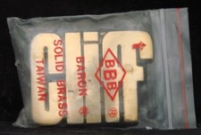 SA10126  NOS  VINTAGE 1970s/80s CUT-OUT NAME  CLIFF  SOLID BRASS BUCKLE