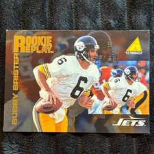 1995 Pinnacle Rookie Replay Bubby Brister Football Card #44 Jets Steelers. rookie card picture