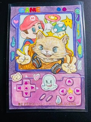 Prism Studio Cute Cat & Super Mario in Retro Game Console 1/1 Sketch by Dawang