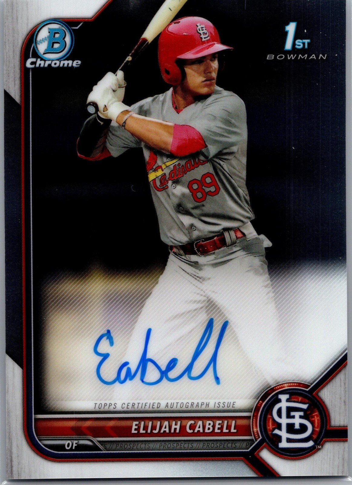 2022 Bowman - Chrome Prospects Autographs #CPA-EC Elijah Cabell
