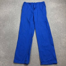 VINTAGE French Trousers Adult 31x31 Blue Workwear Chore Distressed Utility Mens