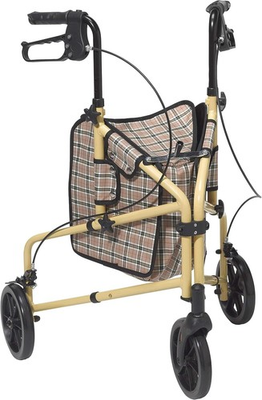 #ad DAMAGE BOX Drive Medical Winnie Lite Supreme Rollator Walker w Wheels Tan Plaid $79.99