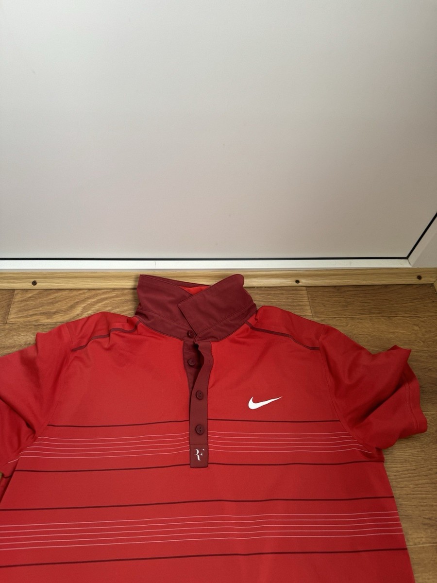 RF ROGER FEDERER 2011 FRENCH OPEN TENNIS SHIRT POLO NIKE