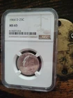1964 D Washington Quarter NGC MS 65