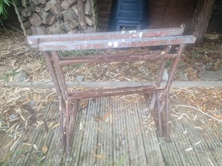 Paor of solid Trestles/ Trestle Stands adjustable 97 cm wide adjustable