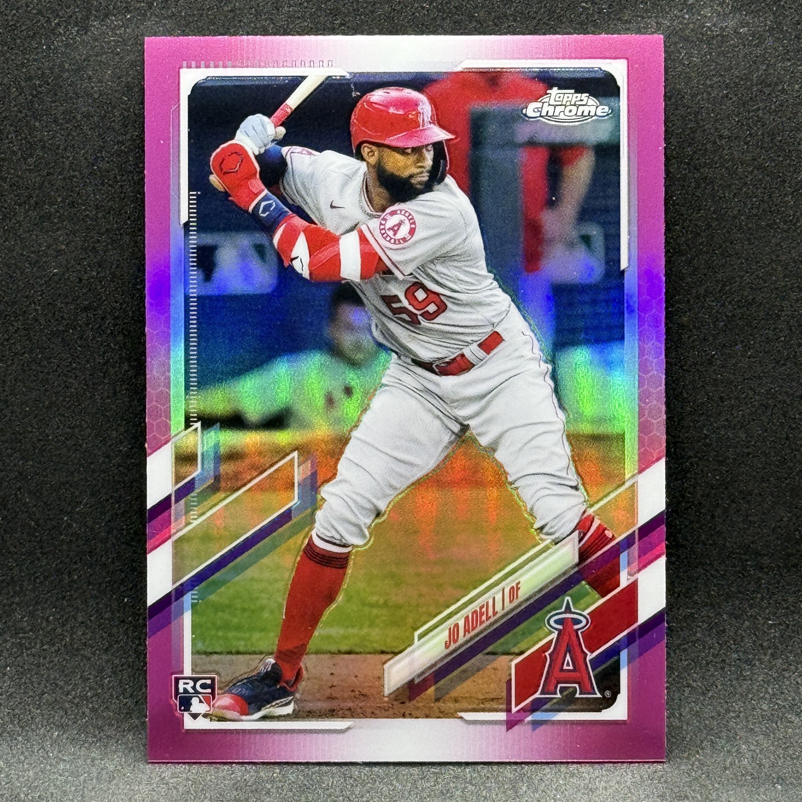 Jo Adell Rookie PINK REFRACTOR RC 2021 Topps Chrome #142 Los Angeles Angels
