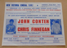 John Conteh V Chris Finnegan  Boxing Flyer 22nd May 1973 on CCTV to the Cinema