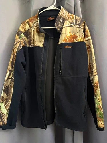 Habit Men's Black Camo Full Zip Casual Jacket Pockets Stand-Up Collar Size M - product listing photo