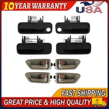 8pcs Tan Inside Outside Door Handle Set For 1997-2001 Toyota Camry - New