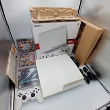 Sony PlayStation 3 PS3 CECH 3000A Classic White Console 160GB Box Japanese Works