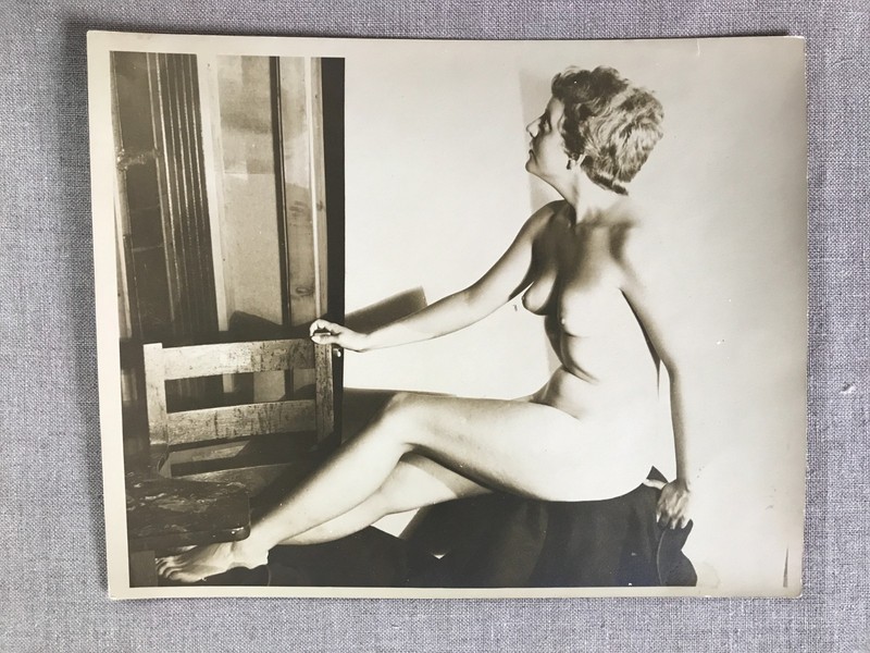 Photo Lot of SULTRY Studio Art Model, C.1920's, Beauty,  Posing in Art Studio.