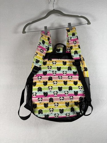 Luv Betsey by Betsey Johnson Quilted Panda Backpack Rainbow Stripe - Picture 6 of 6