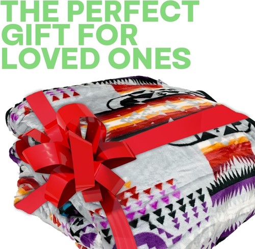 Geometric Pattern Aztec Blanket 87"x95" – Ideal for Home & Outdoor Use - Picture 6 of 10