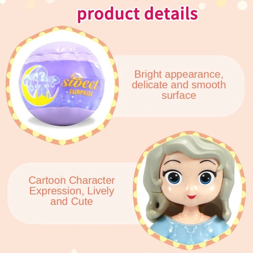 Mini Princess Figures 6 Pcs Princess Mini Figure Set Cartoon Birthday Decoration - Image 3 of 4