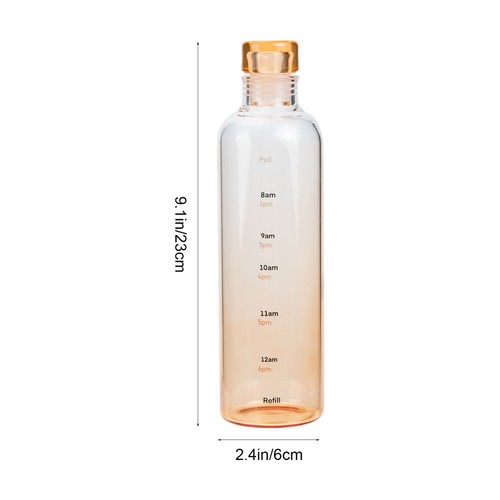 Borosilicate Glass Water Bottle Travel Fashionable Sports Portable Slim - Picture 8 of 12
