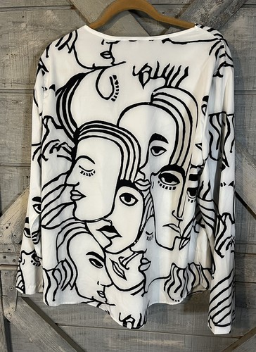 OC Orderplus Womens Blouse Med Silky Feel Button Up Long Sleeves - Picture 2 of 3