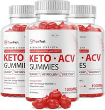 (3 Pack) True Fast Keto ACV Gummies True Fast Keto Advanced Formula TrueFast...