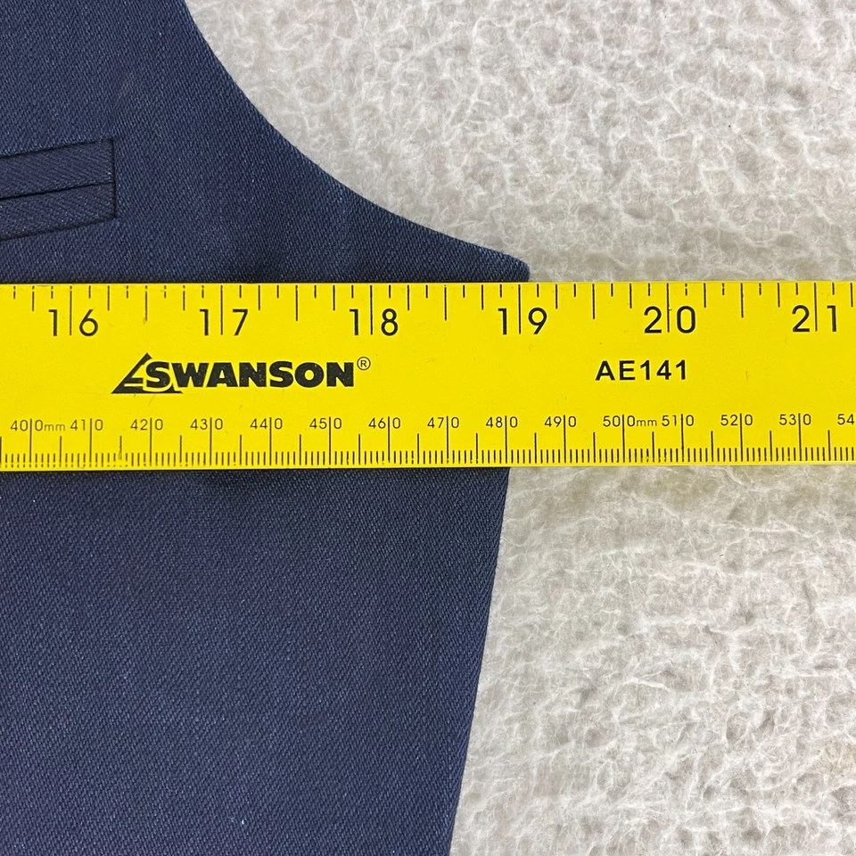 Diesel Negro Dorado Azul Marino Botón Frontal Traje Chaleco Para Hombres Mezcla de Algodón Talla 48 (M) Foto 4 de 4