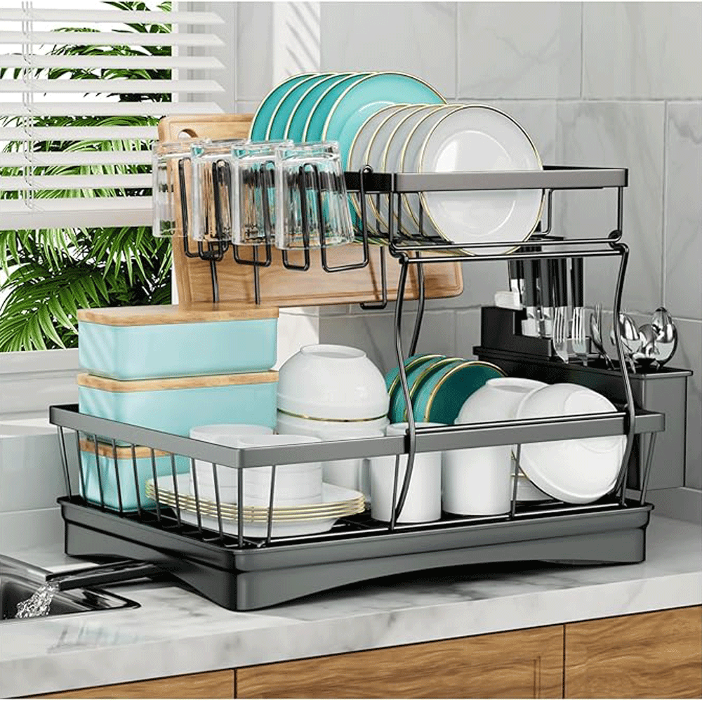 Tier Dish Best Kitchen Drainer Tier Multi-Functional Dish Drainer