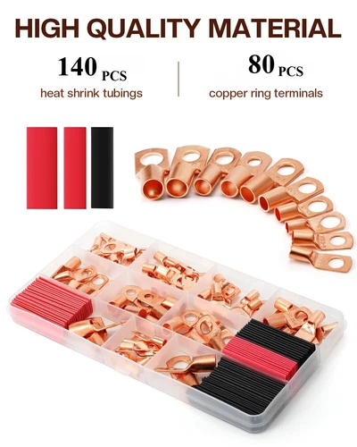 Heavy Duty Battery Cable Crimping Tool Wire Lug Crimper Terminal Copper Lugs Kit - Picture 19 of 30