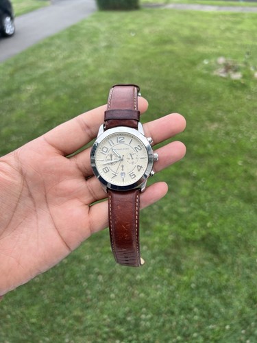 MICHAEL KORS Mercer Chronograph cream Dial Stainless Steel Men's Watch - 第 1/9 張圖片