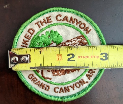 Vintage "I Hiked The Canyon" Grand Canyon Arizona Souvenir Patch - Picture 5 of 5