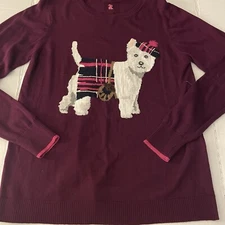 Joules Long Sleeve Scotty Scottie Dog Light Weight Sweater Size 14 US