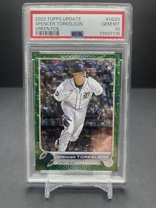 2022 Spencer Torkelson Topps Update Green Foil RC /499 #US20 PSA 10 Gem Mint