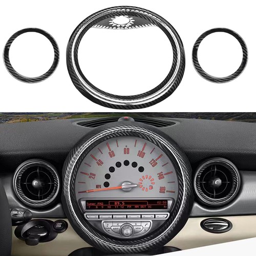 Carbon Fiber Speedometer Trim Cover For Mini Cooper R54 R55 R56 Black ...