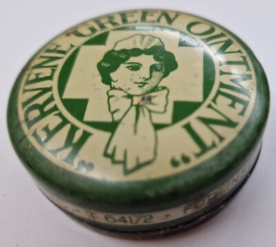 KERVENE grüne Salbe original seltene Werbedose T 641/2 antik