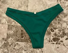 NWT VICTORIA'S SECRET PINK GREEN SMOOTH EVERYDAY STRETCH THONG PANTIES