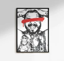 LIMITED/EXCLUSIVE - POST MALONE - Rap/Hip-Hop minimal Wall Digital Art Poster