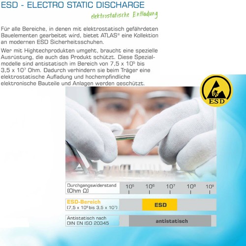 Atlas Sicherheitsschuhe alu-tec 565 XP ESD S3 Arbeitsschuhe mit Aluminiumkappe - Bild 5 von 17