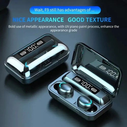 Wireless Bluetooth Earphones Waterproof Earphone-Black - Picture 3 of 7