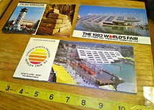 2 single postcards and book 10 picture  bonus album WORLD FAIR 1982 Tennessee