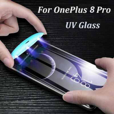 2X UV Liquid Screen Protector Film Full Glue Tempered Glass For Oneplus  Pro/8