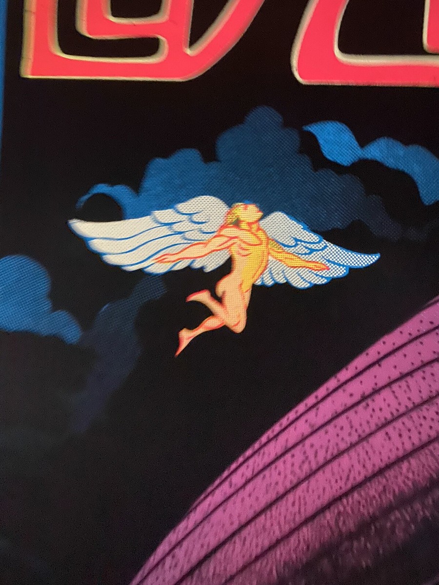 MOST PRISTINE ORIGINAL LED ZEPPELIN VELVET/ BLACK LIGHT POSTER SEE