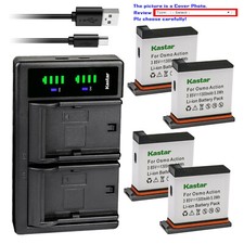 Kastar 1300mAh Battery LTD2 USB Charger for Original DJI OSMO Action Camera
