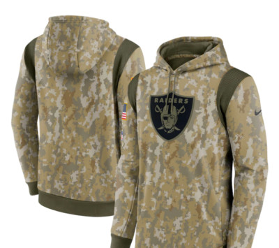 AUTHENTIC Nike 2021 Las Vegas Raiders Salute to Service Hoodie NWT S - 3XL