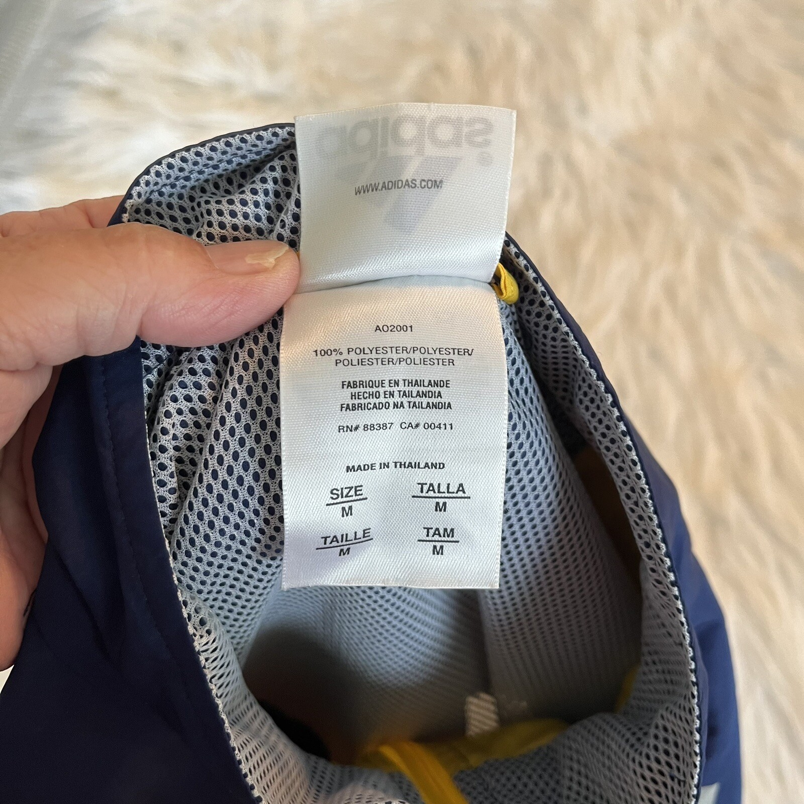 Adidas Windbreaker Vest Windshirt Jacket Full Zip Pockets Vented Boys Medium thumbnail 6